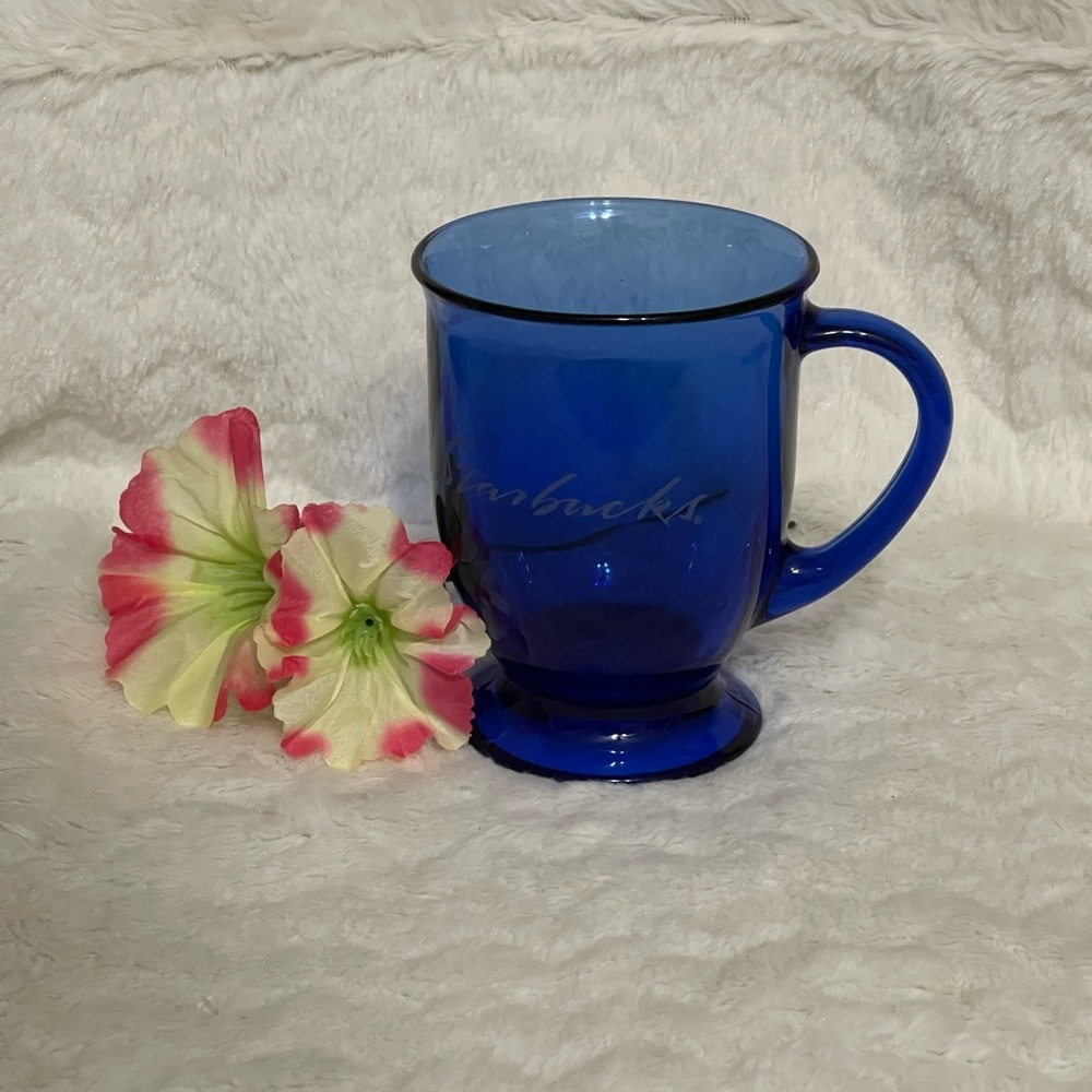 Starbucks by Anchor Hocking Cobalt Blue Pedestal Mug